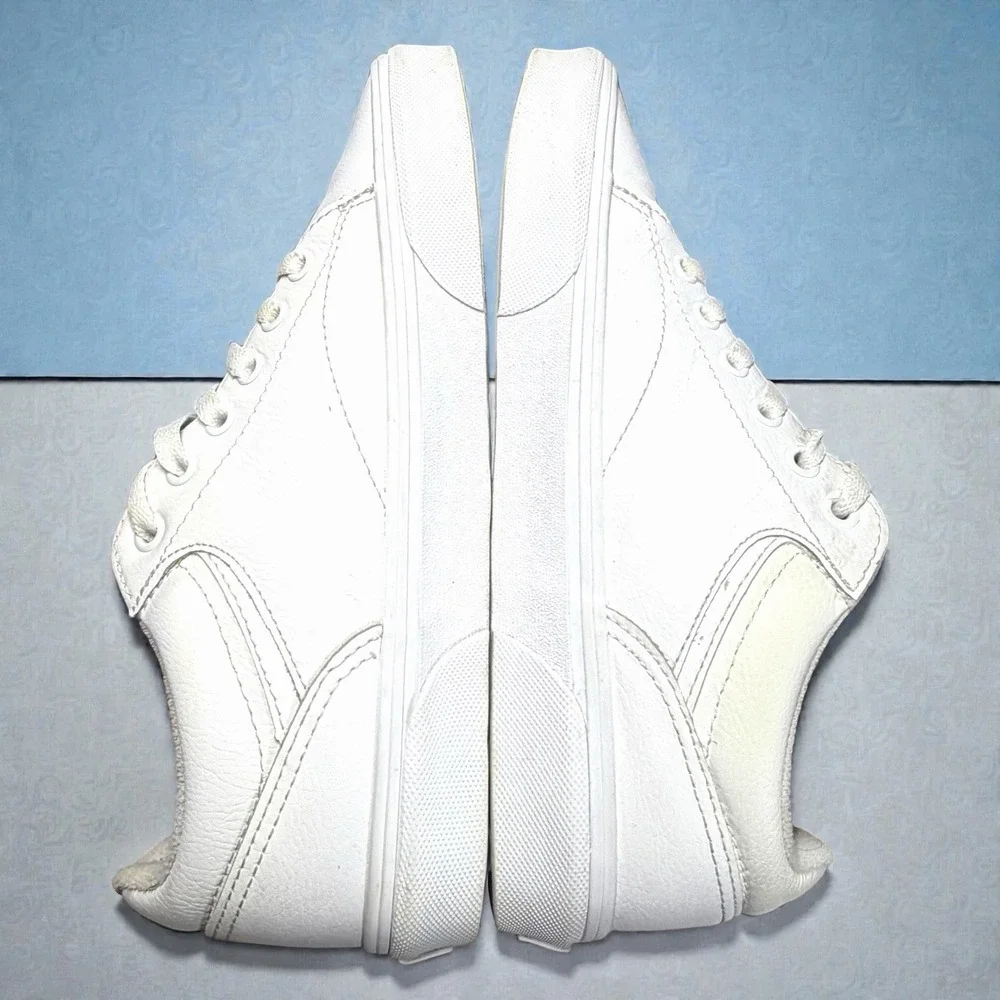 Vans Selden True White Leather Low Top Sneakers Mens 8 Womens 9.5‎ Classic Skate